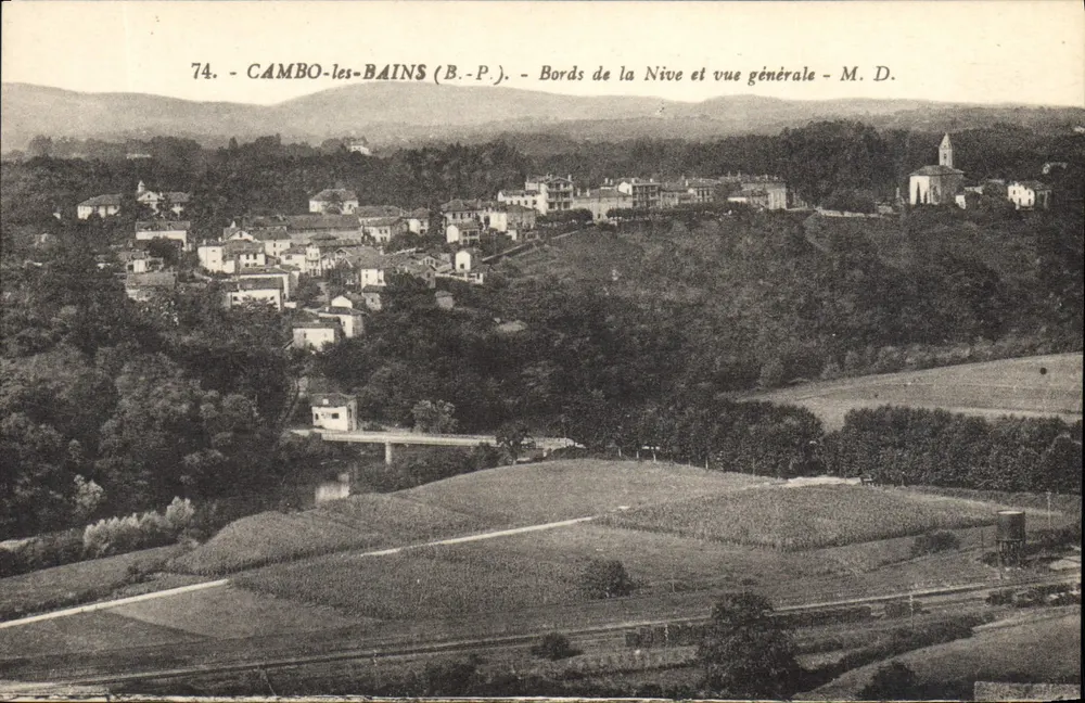 Cambo-les-Bains (B.-P.) — Ufer der Nive und allgemeiner Blick — M. D. - Vorderseite