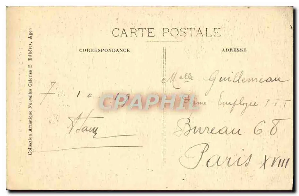 O Rabouteux — Museu de Agen (L-et-G) — por E. Carteron - Verso