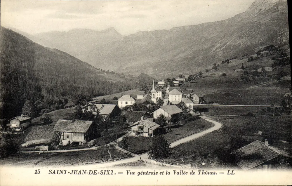 Saint-Jean-de-Sixt — Allgemeiner Blick und das Tal von Thônes — LL - Vorderseite
