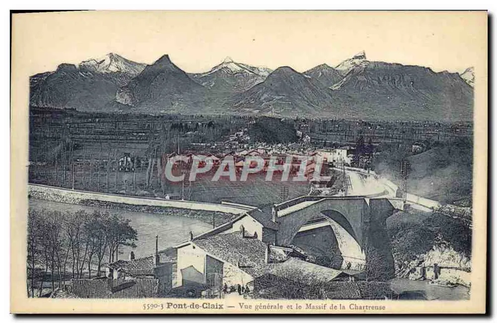 Pont-de-Claix — Allgemeiner Blick und das Massiv der Chartreuse - Vorderseite