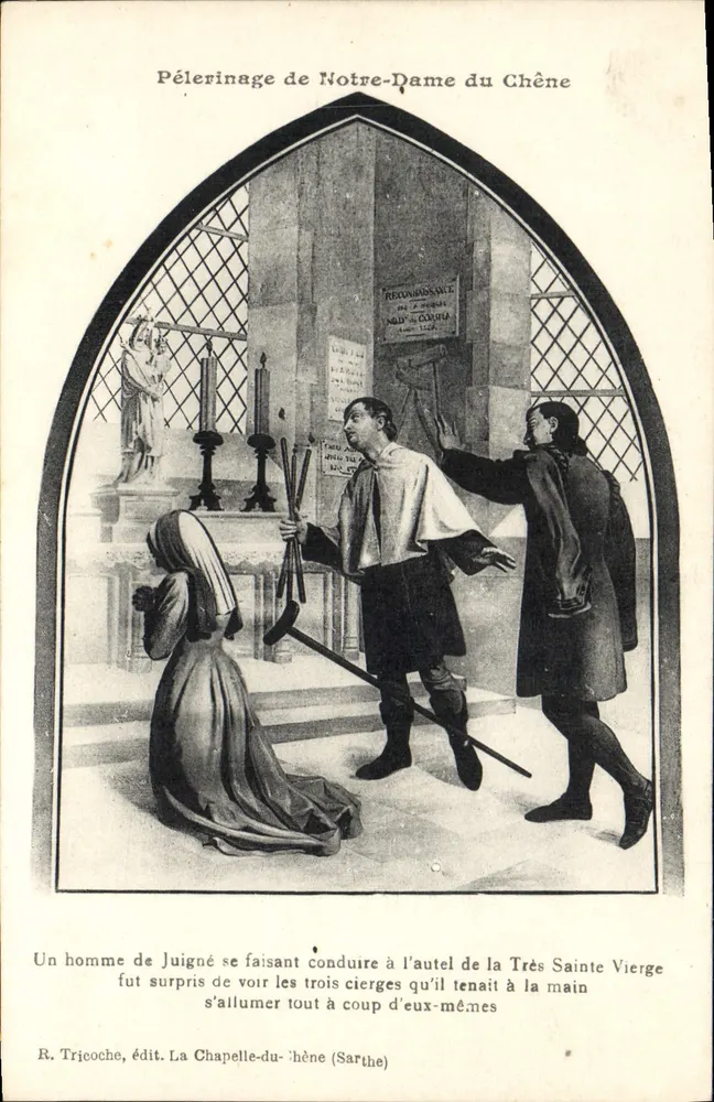 Peregrinação de Nossa Senhora do Carvalho — R. Tricoche, edição La Chapelle-du-Chêne (Sarthe) - Frente