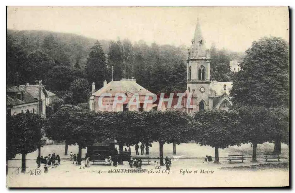 Montlignon (S.-et O.) — Kirche und Rathaus - Vorderseite