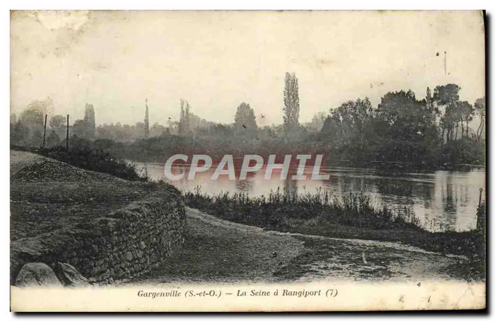 Gargenville (S.-et-O.) — La Seine à Rangiport (7) — A. Bourdier, imp.-édit., Versailles - Anverso