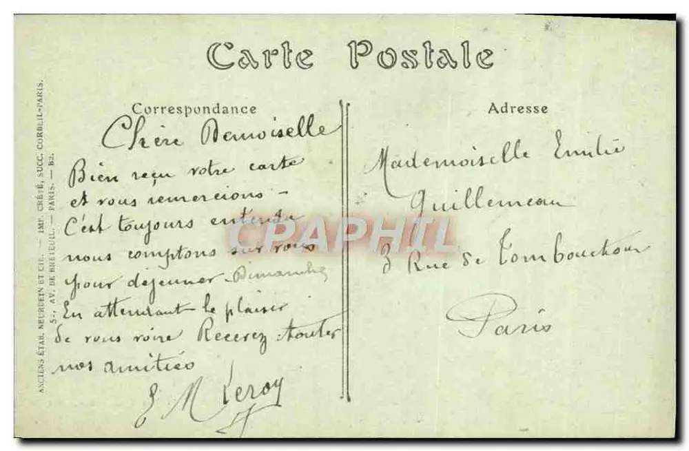Saint-Denis — Das Rathaus und die Basilika — Jhot. - Rückseite