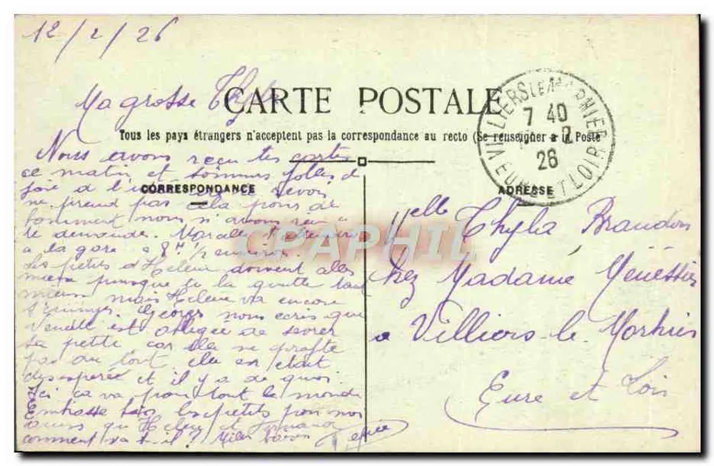 Villemonble (Seine) — Urząd Miejski — wydawca: Poczta Republikańska - Rewers