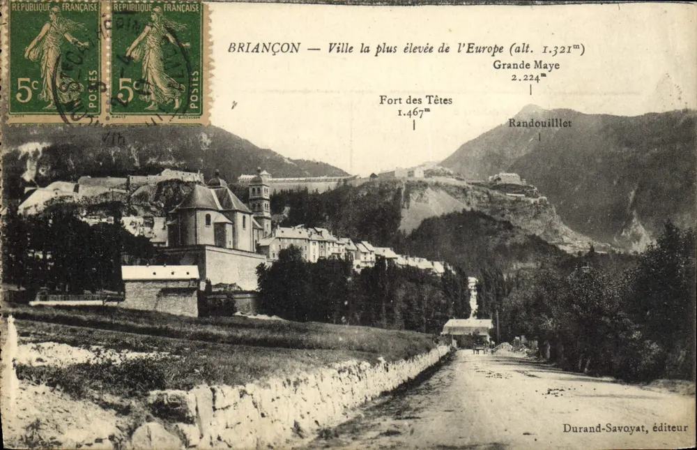 BRIANÇON — Cidade mais elevada da Europa (alt. 1.321m) — Durand-Savoyat, editor - Frente