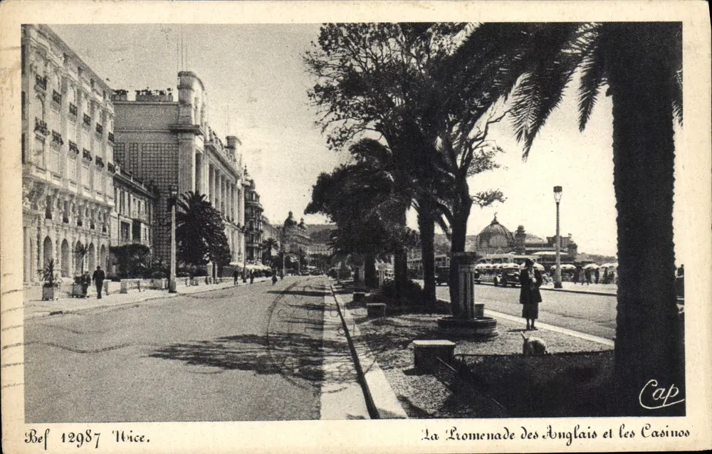 Nice. Die Promenade des Anglais und die Casinos — Bef 12987, Verlag Cap - Vorderseite