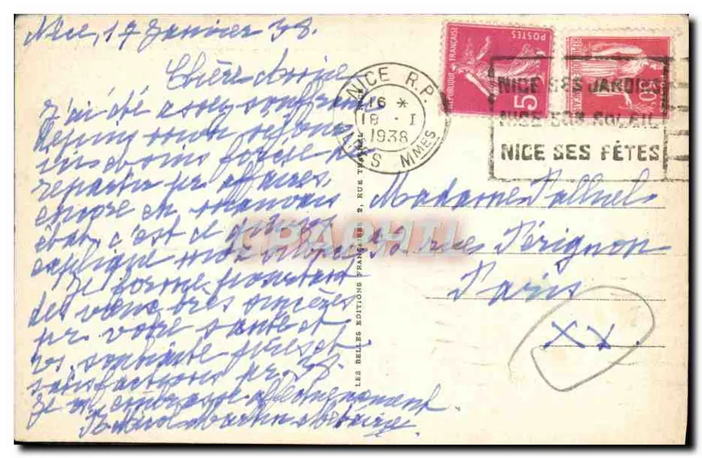 Nice. Die Promenade des Anglais und die Casinos — Bef 12987, Verlag Cap - Rückseite