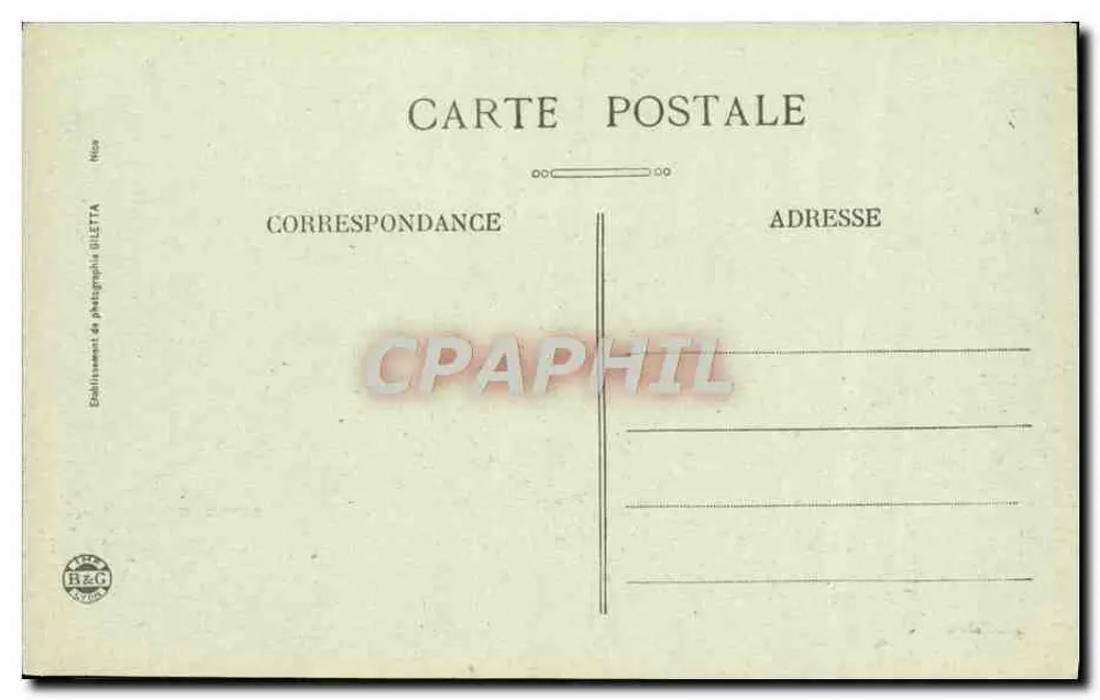 Nice — Palast der Jetée und Promenade des Anglais — Ausgabe Gilettà, n°140 - Rückseite