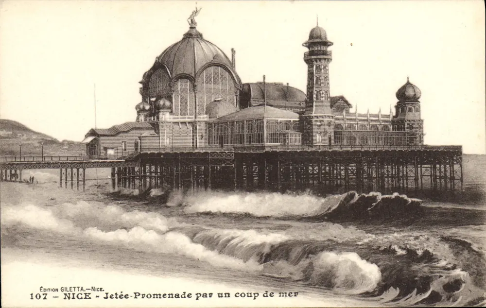 Niza - Muelle - Paseo bajo una ola — Edición Giletta, n°107 - Anverso