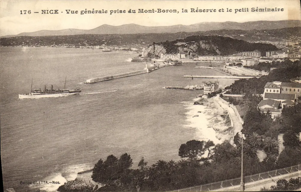 NICE - Allgemeiner Blick vom Mont-Boron, die Reserve und das kleine Seminar — Verlag GILETTA, Nr. 176 - Vorderseite