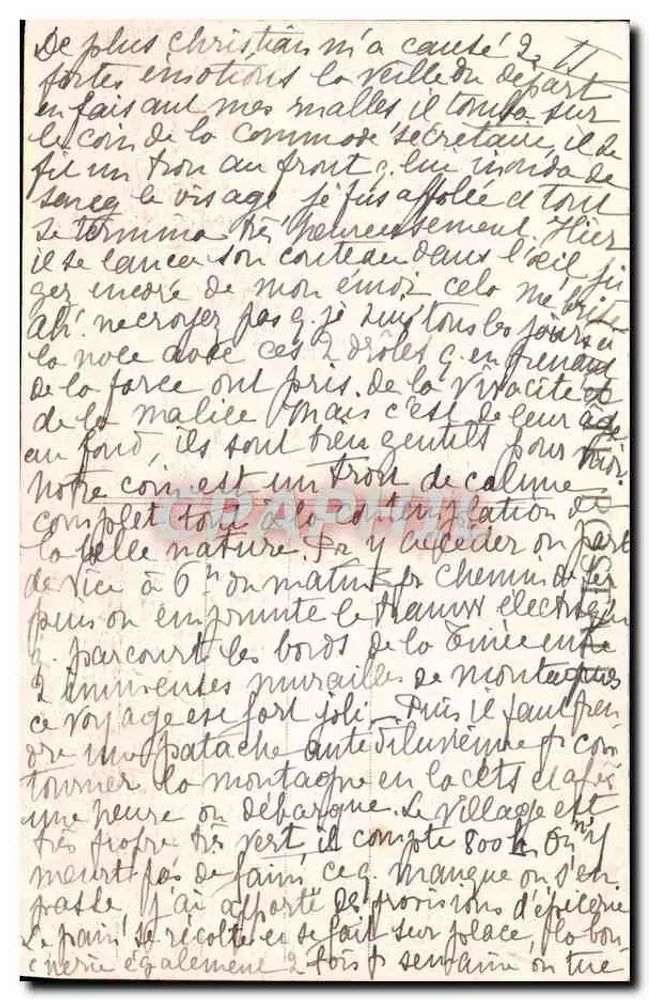 Clans (A.M.) — Allgemeine Ansicht vom Wasserfall. Sommerstation (Höhe 700) — Giletta Editions, Nice, Nr. 3549 - Rückseite