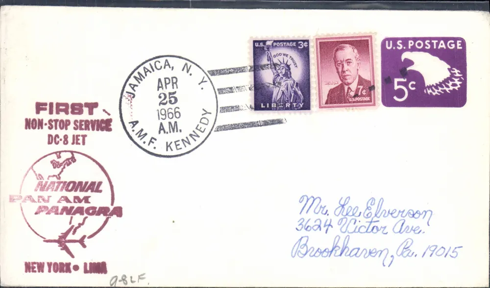 Jamaica, N.Y. — erster non-stop DC-8-Flug der Pan Am — Sonderausgabe 25. April 1966 - Vorderseite