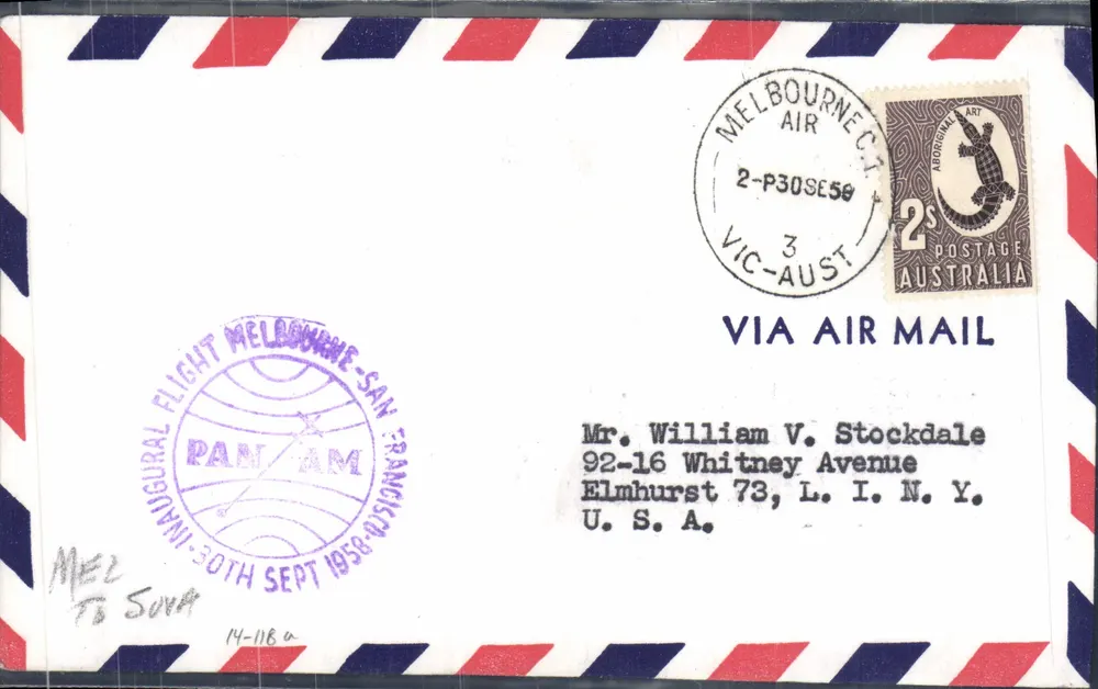 Melbourne - Erster Pan Am-Flug - Melbourne Air - Vorderseite