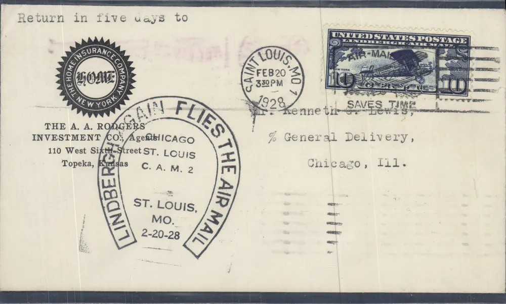 Saint Louis — Luftpost — United States Postage - Vorderseite