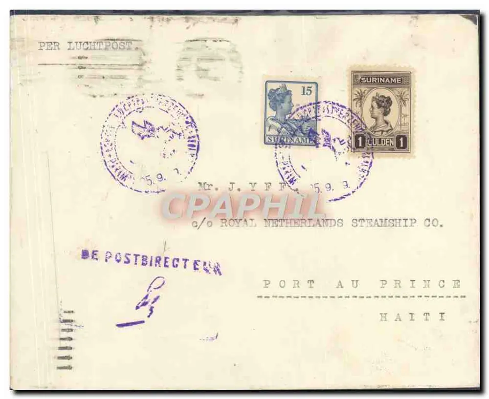 Port-au-Prince — Ankunft am Ziel — Verlag: Royal Netherlands Steamship Co. - Vorderseite