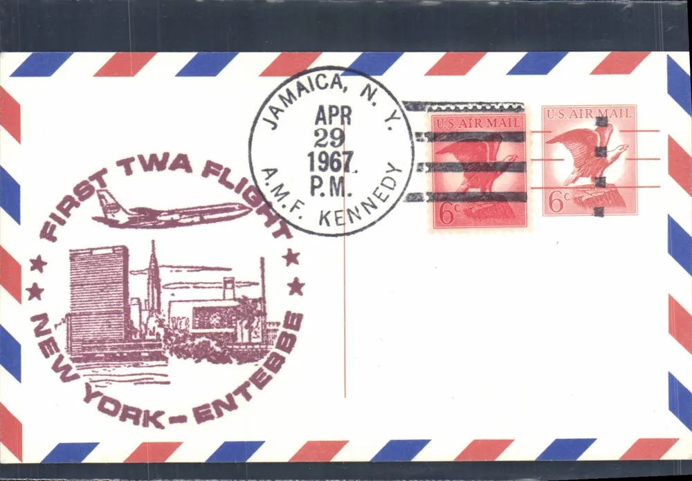 Erster Flug TWA New York - Entebbe — Jamaica, N.Y. — 29. April 1967 - Vorderseite