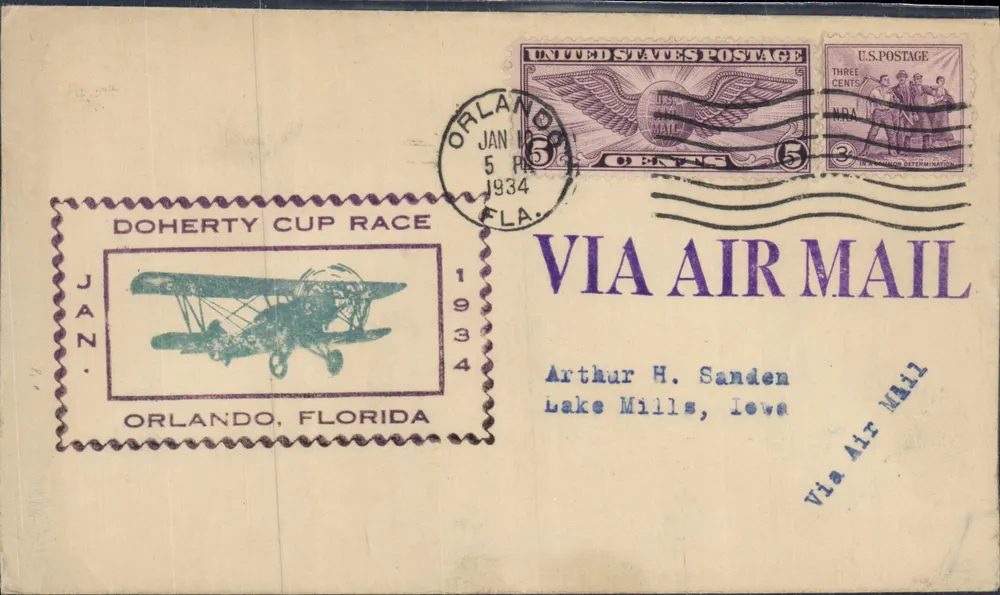 Doherty Cup Race — Orlando, Florida — 1934 — U.S. Postage - Vorderseite