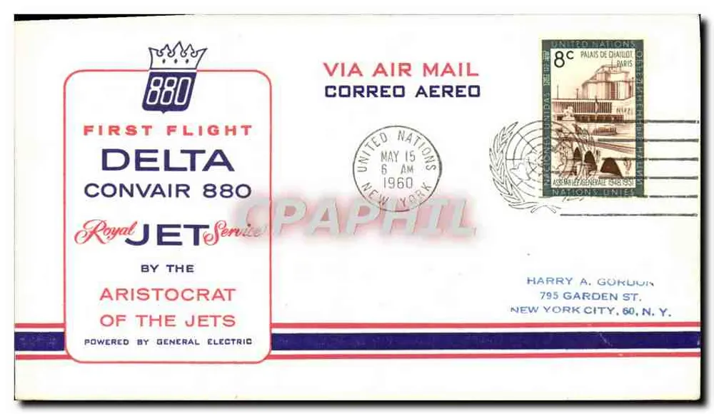 Erster Flug des Delta Convair 880 — Royal Jet Service — Verlag nicht sichtbar - Vorderseite