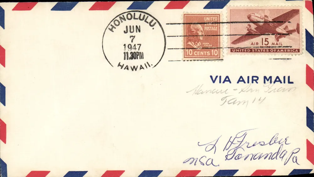 Honolulu — Luftpost — United States Postage - Vorderseite