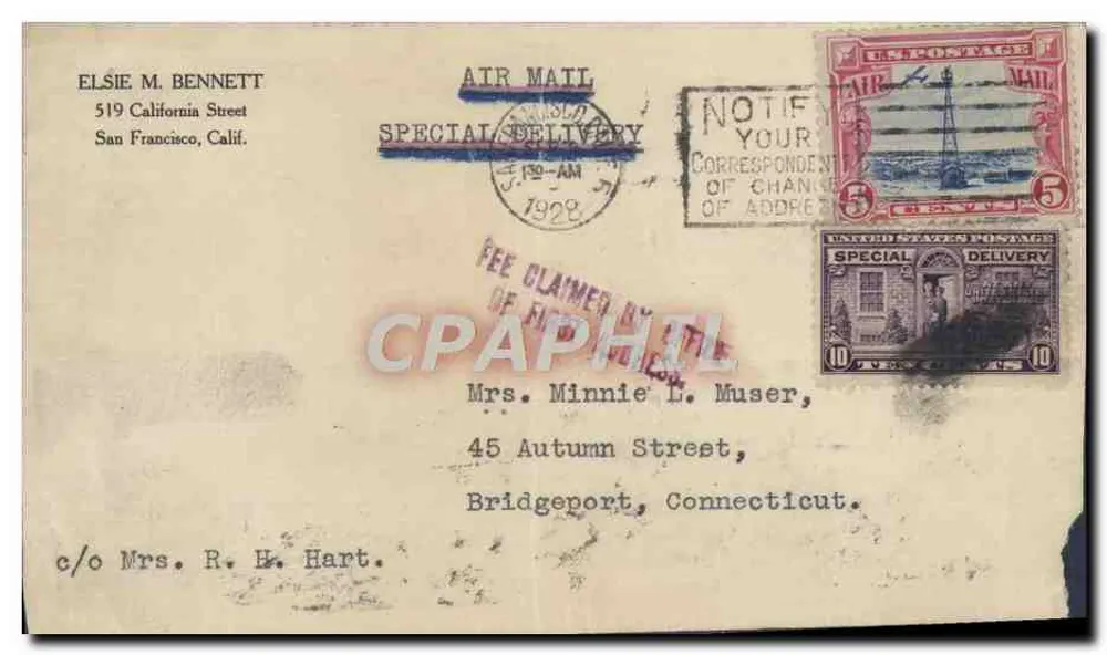 San Francisco — Sonderlieferung mit Stempeln und Poststempel — ATR Matt - Vorderseite