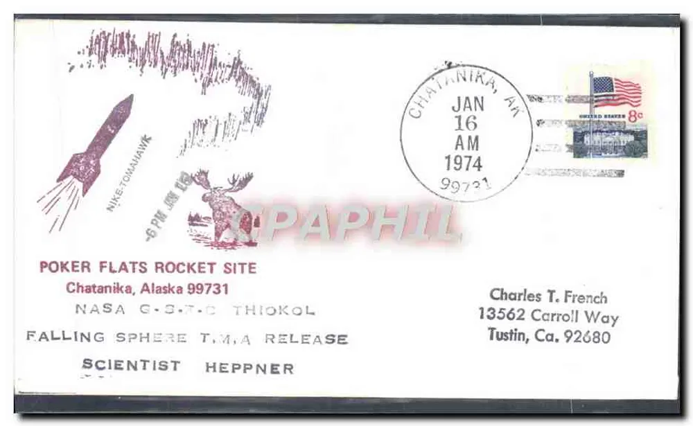 Poker Flats Rocket Site — Chathanika, Alaska — NASA G.S.T.C. Thiokol - Vorderseite
