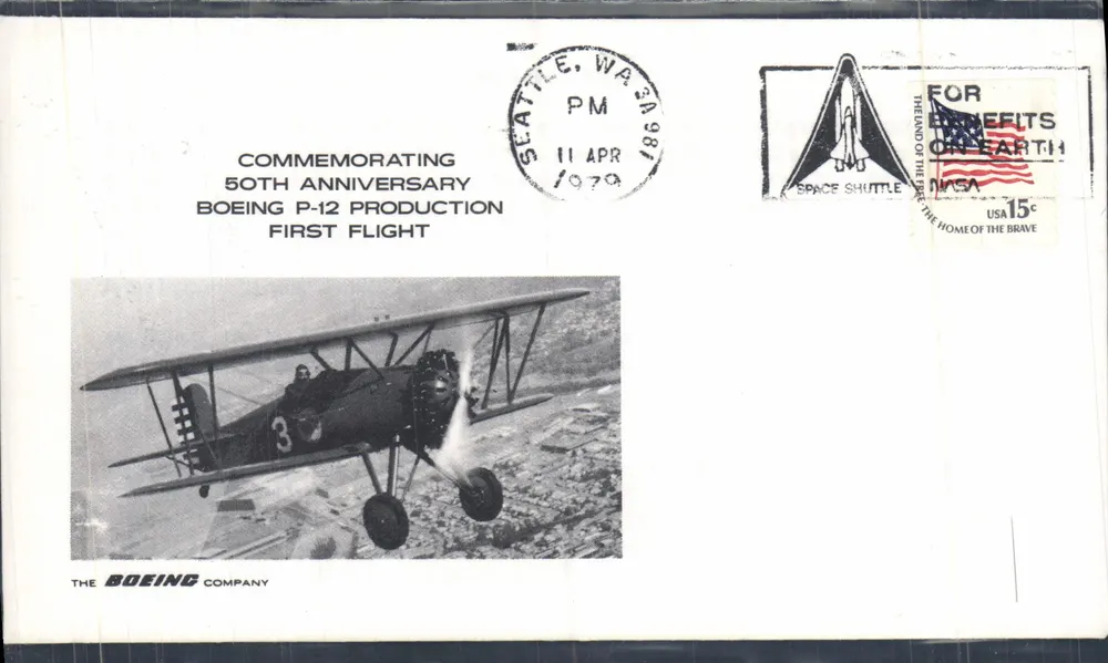 Boeing P-12 First Flight — 50th Anniversary of Production — The Boeing Company - Vorderseite