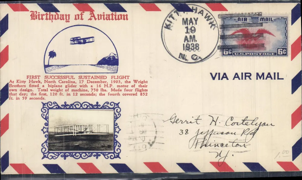 Geburtstag der Luftfahrt — Kitty Hawk — Verleger nicht sichtbar - Vorderseite
