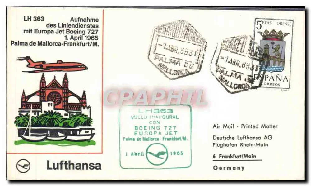 Palma de Mallorca — Eröffnung des Fluges LH 363 — Lufthansa - Vorderseite