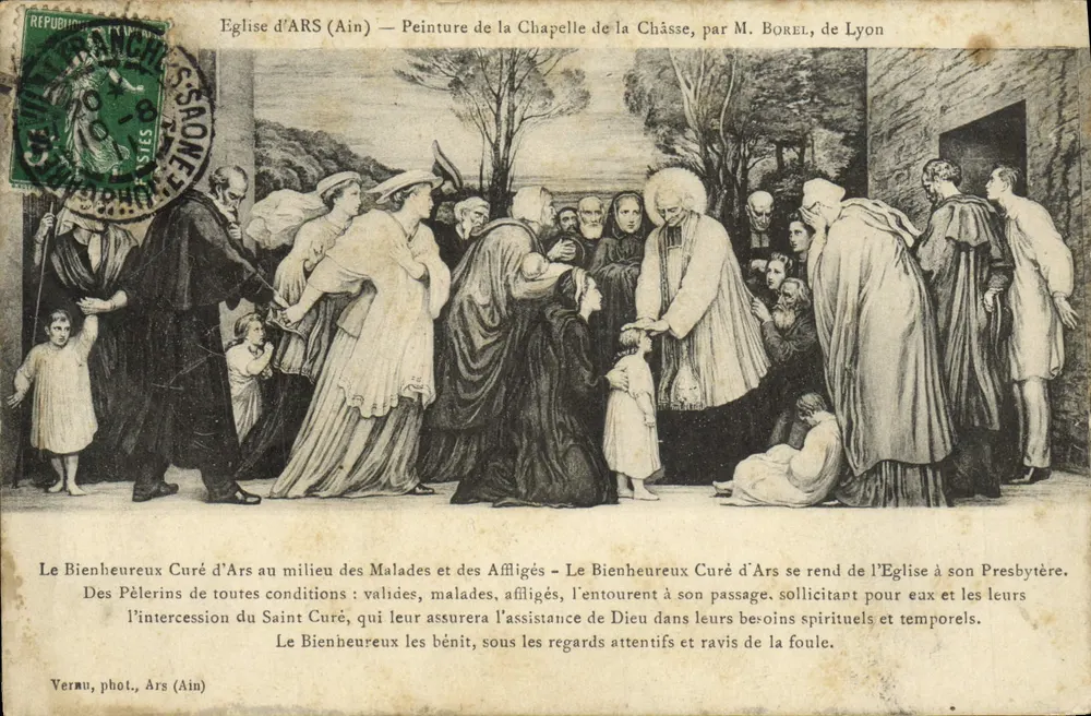 Kirche von Ars (Ain) — Malerei der Kapelle der Jagd, von M. Borel, aus Lyon - Vorderseite