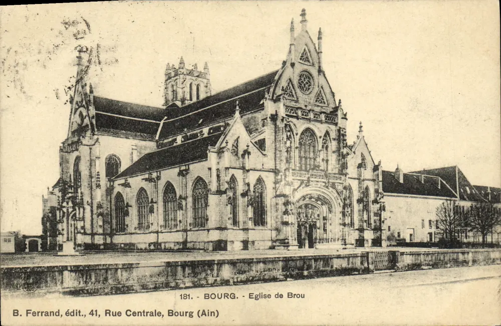 Bourg (Ain) — Igreja de Brou — B. Ferrand, 41, Rue Centrale, Bourg (Ain) - Frente