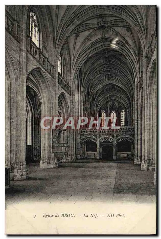Igreja de BROU — A Nave — ND Phot. - Frente