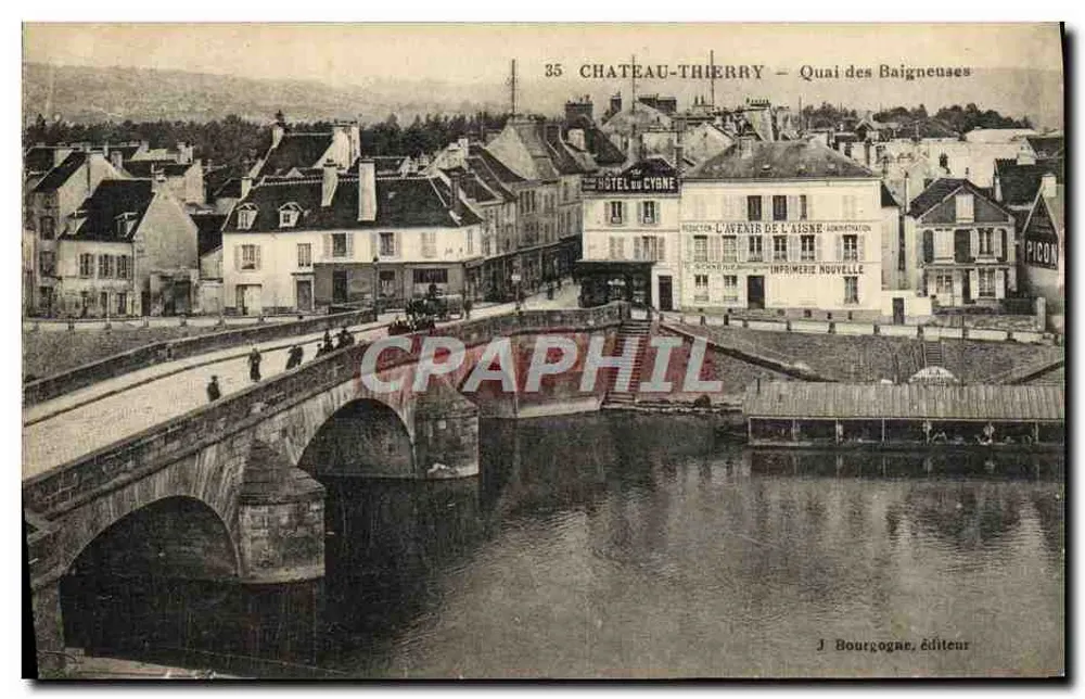 Château-Thierry — Kade van de Badsters — J. Bourgogne, uitgever - Voorkant