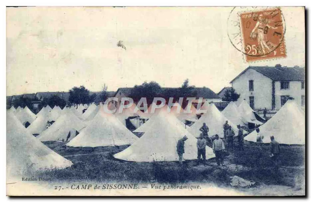 Campo di Sissonne — Vista panoramica — Edizione Tiduet, n°27 - Recto