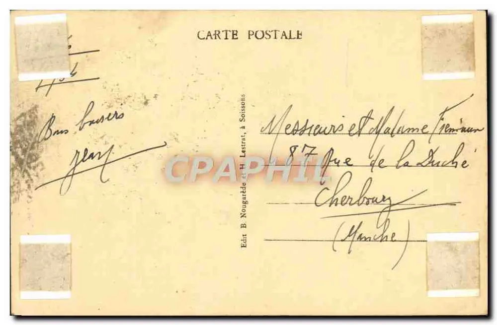 Soissons - As Torres de St-Jean-des-Vignes - Editor B. Nougardé e H. Lestrat - Verso
