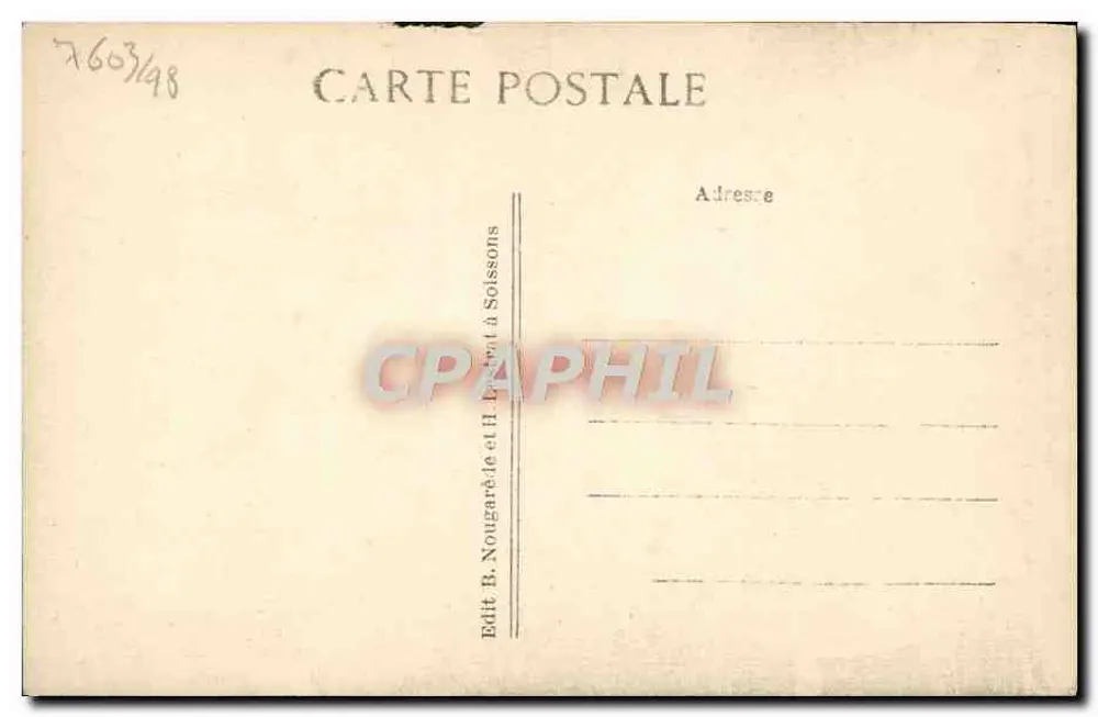 Soissons — Die Türme von Saint-Jean-des-Vignes — Verlag B. Nougaret & Cie, Soissons - Rückseite