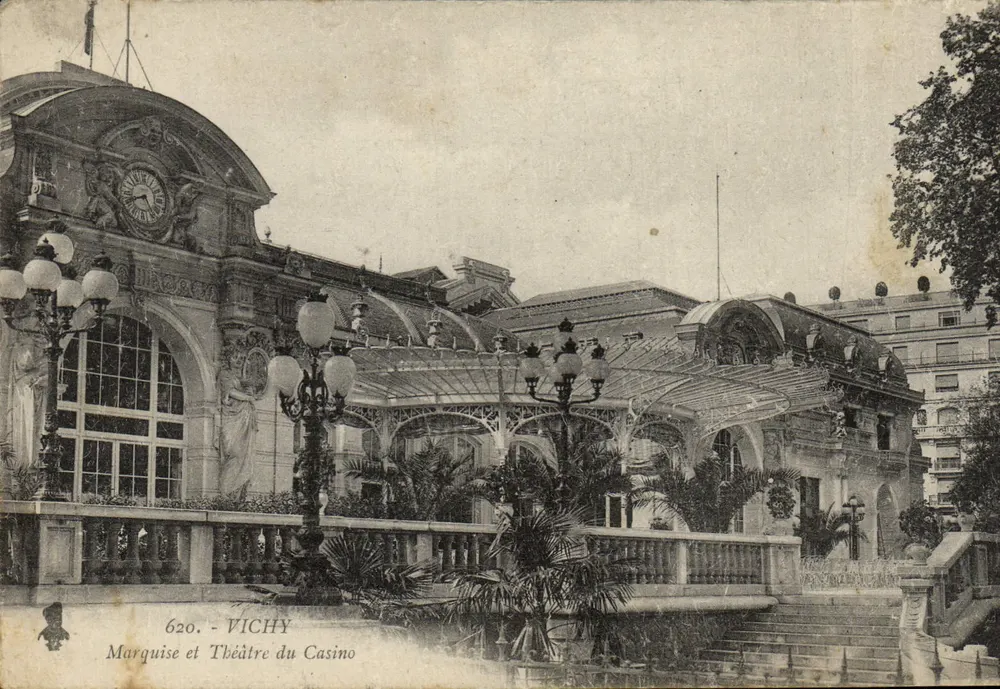 Vichy — Marquise und Theater des Casinos — Verleger Vichy, Nr. 620 - Vorderseite