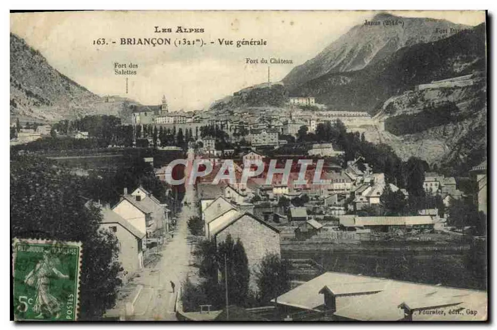 BRIANÇON (1321m) — Vue générale — J. Fournier, édit. Gap - Frente