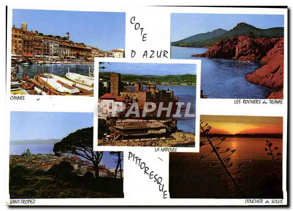 Côte d'Azur — Cannes, Saint-Tropez, La Napoule, Les Rochers du Trava — Editions de la Côte d'Azur - Vorderseite