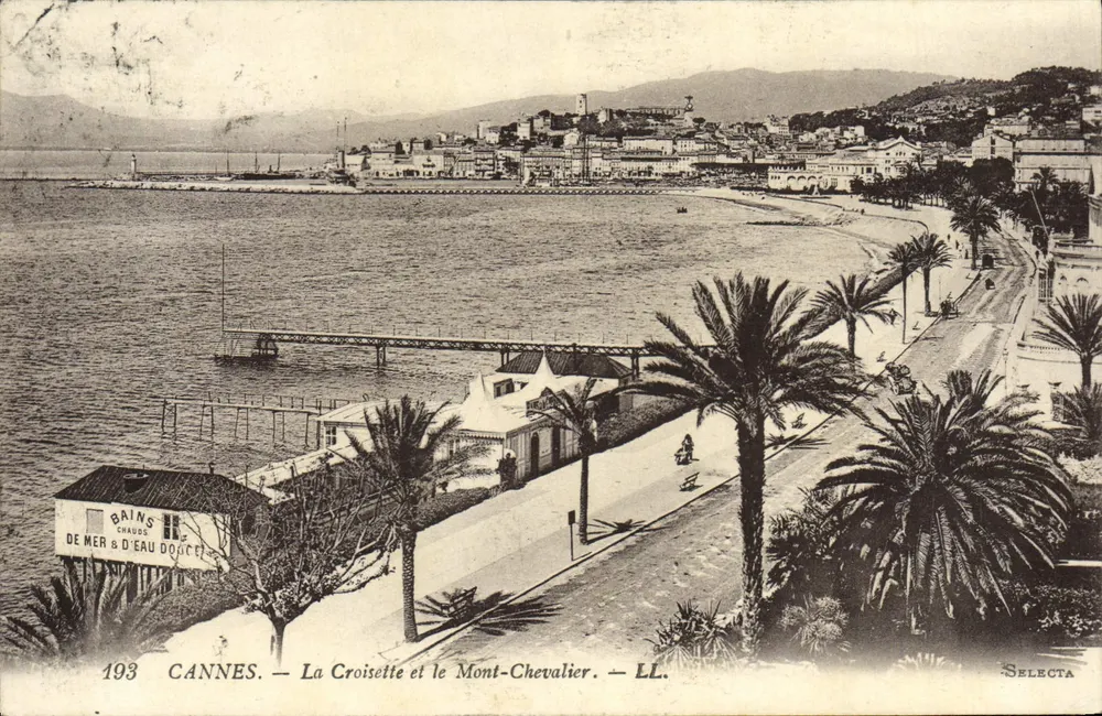 Cannes — Ansicht von La Croisette und Mont-Chevalier — LL. Selecta - Vorderseite
