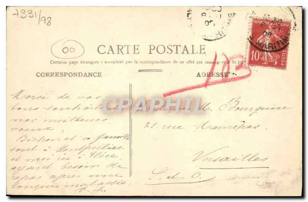 Cimiez — Ruínas das Arênes — Édition Picard, Paris - Verso