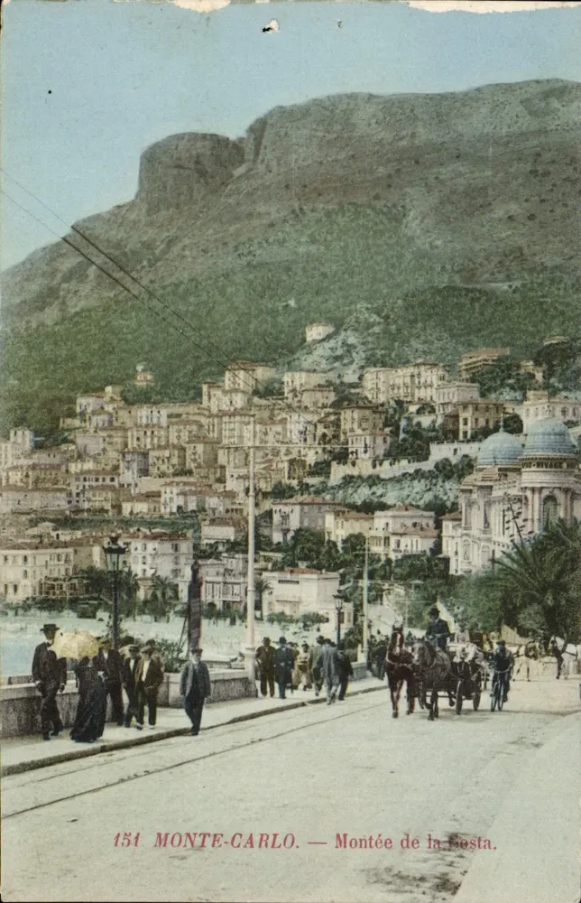 Monte-Carlo — Montée de la Costa — éditeur non visible, n° 151 - Frente