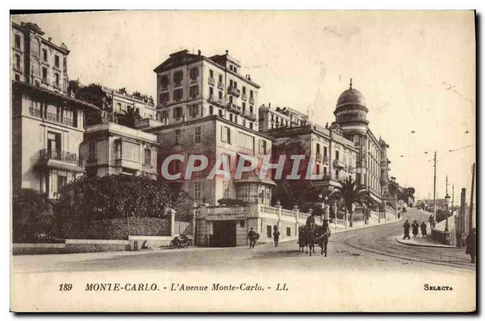 Mônaco - A Avenida Monte-Carlo - Selecta, n°189 - Frente