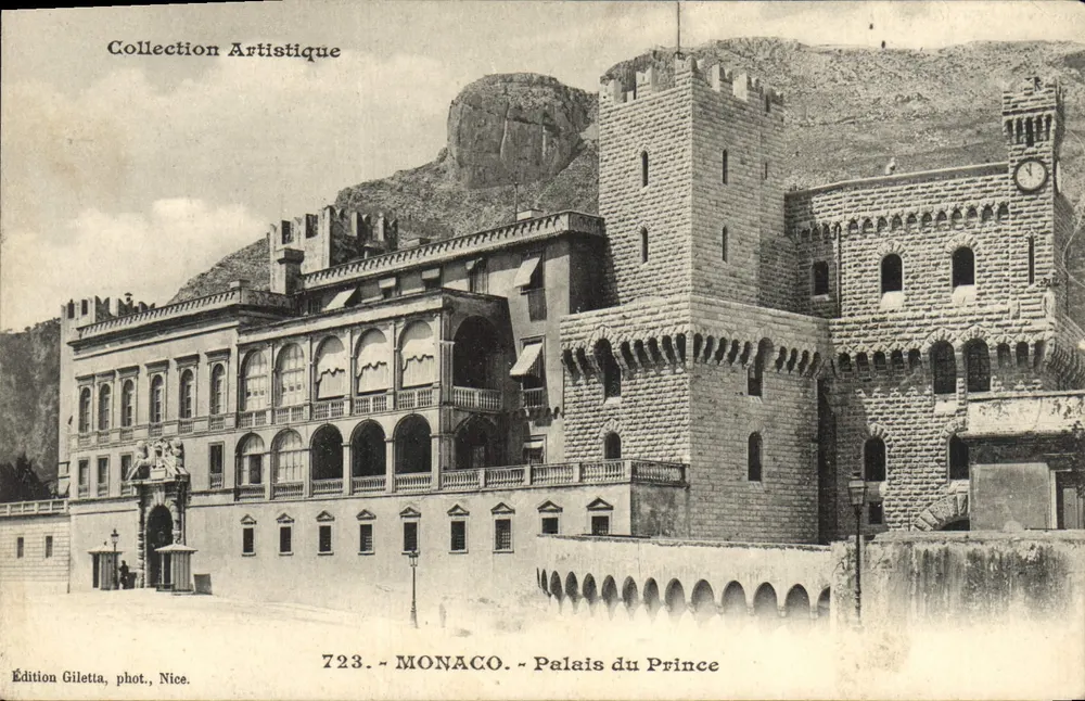 Monaco - Palácio do Príncipe — Coleção Artística, n°723, Edição Giletta, Nice - Frente