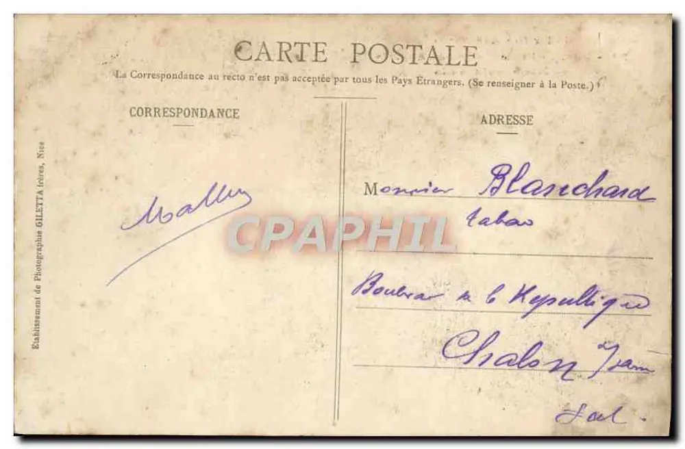 Nice - Promenade des Anglais und Jetée - Künstlerische Sammlung 25 - Rückseite