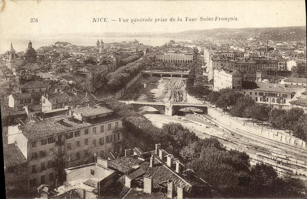 NICE — Allgemeiner Blick vom Turm Saint-François — Verlag: Anciens Établissements Néret, n° 376 - Vorderseite