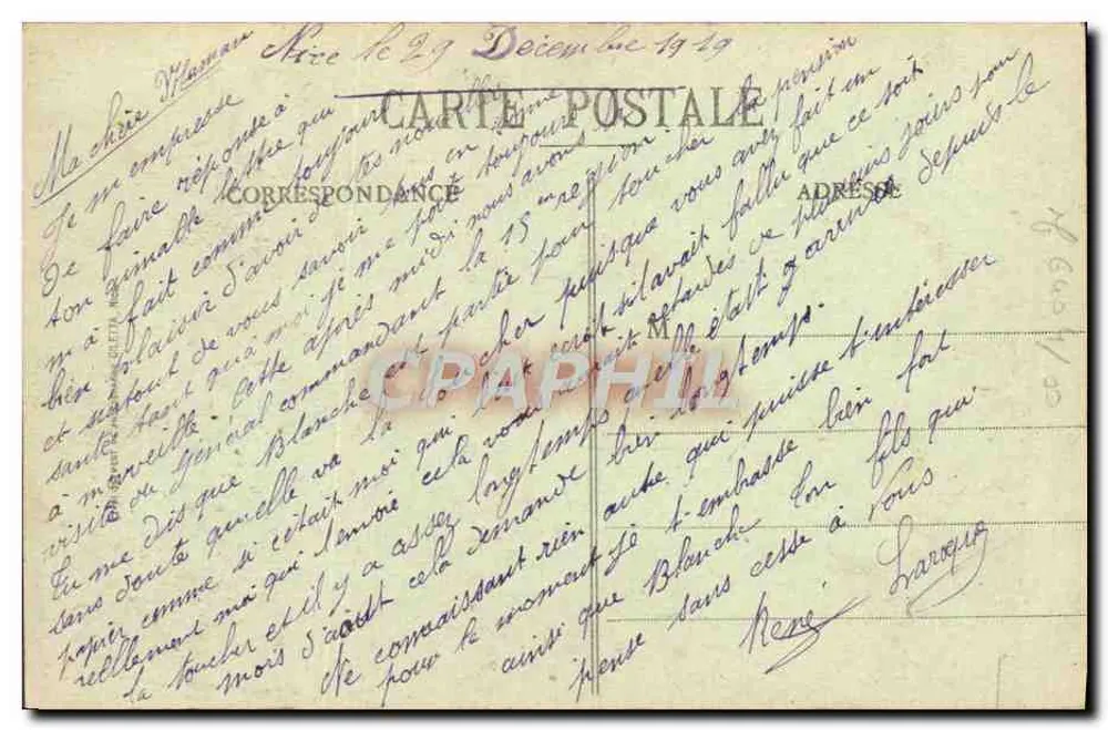 Nice - Interior do Porto - Bairro de Riquier — Editor: Lion d'Or, n°3 - Verso