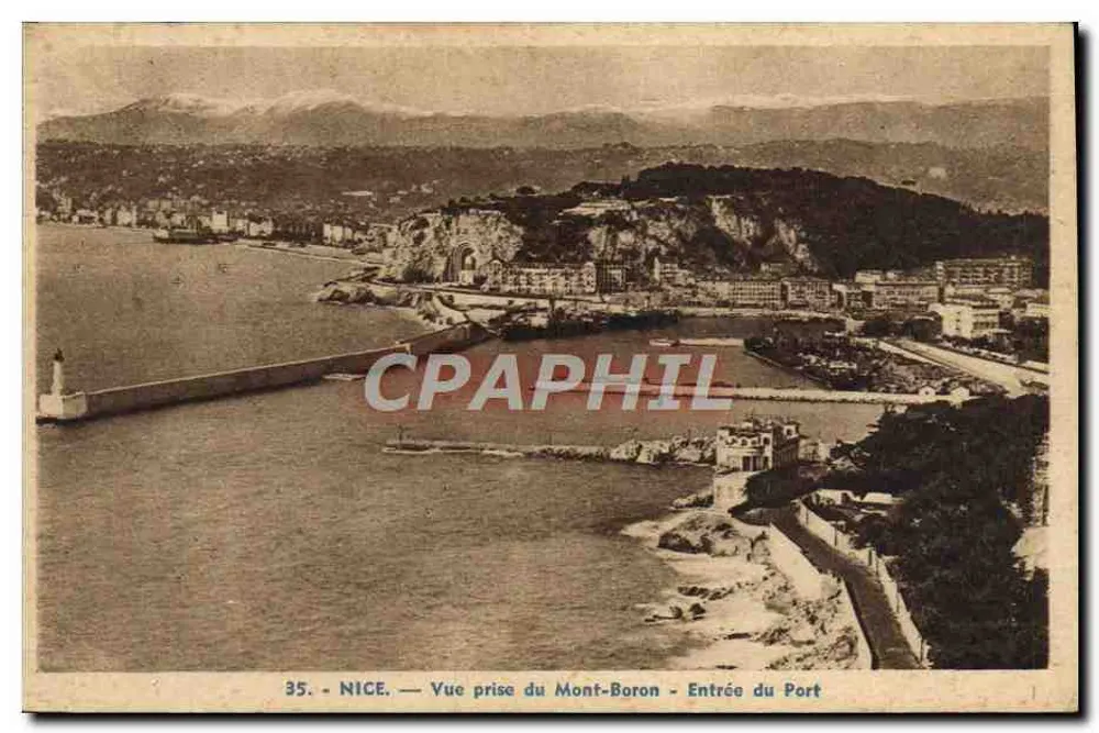 NICE — Ansicht von Mont-Boron — Eingang zum Hafen — L. Gilletto et Cie, Nice - Vorderseite