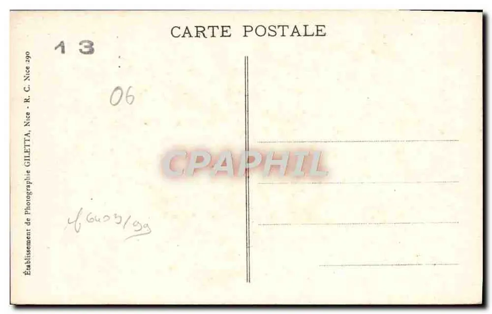 Die Passhöfe des Braus-Passes (A.-M.) — Straße nach Nice in Italien — Verlag Giletta, Nr. 3668 - Rückseite