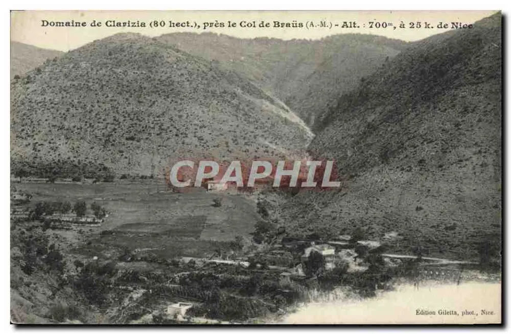 Domaine de Clarizia (80 Hektar), nahe Col de Braûs (A.-M.) - H.: 700m, 25 km von Nice entfernt - Edition Giletta, Foto., Nice - Vorderseite